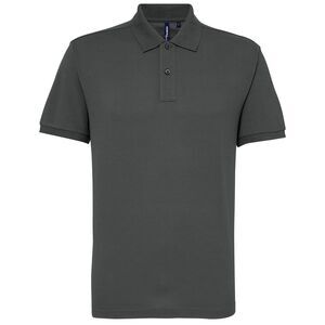 Asquith & Fox Mens Short Sleeve Performance Blend Polo Shirt / Charcoal